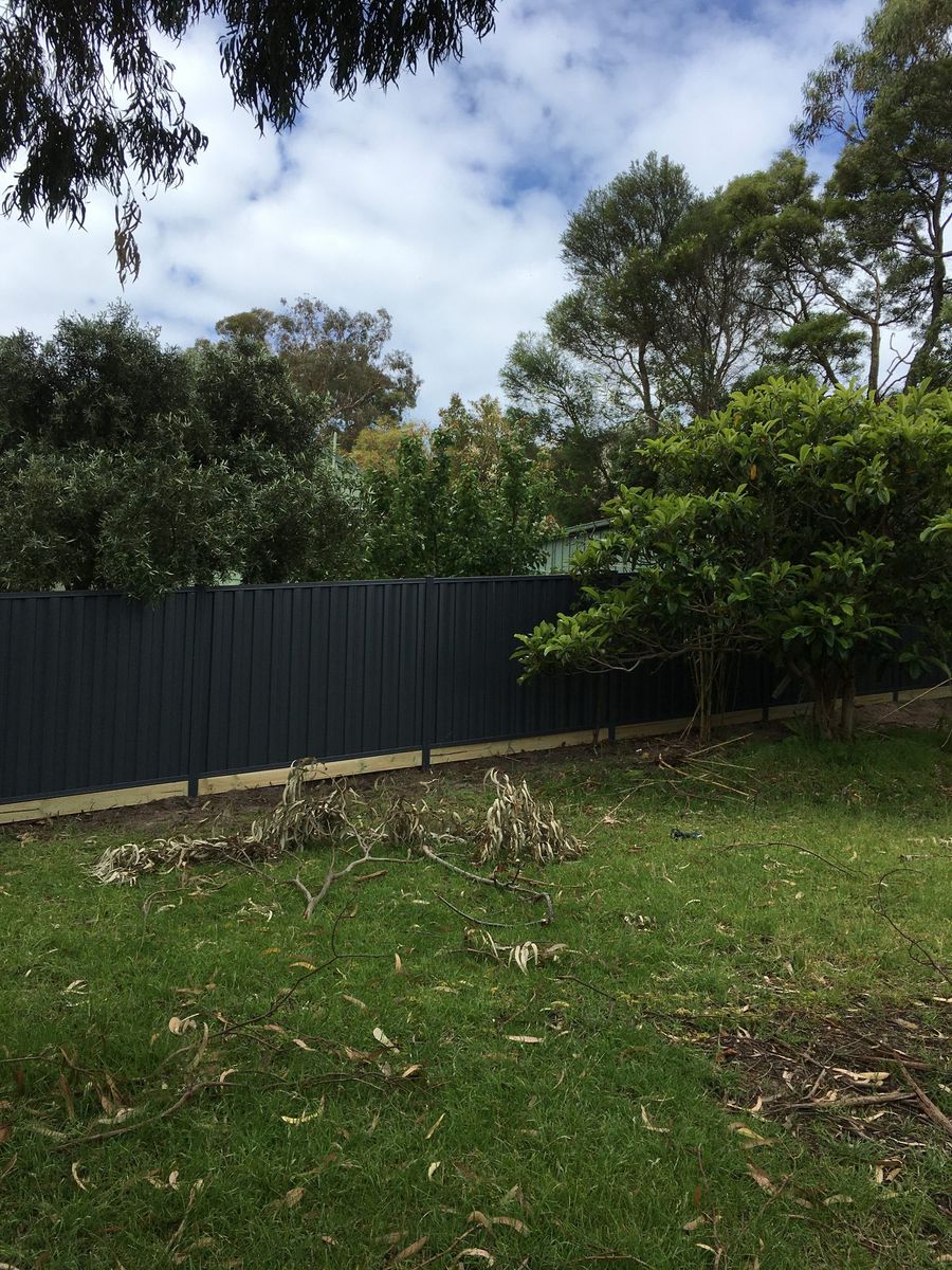 Colorbond with treated pine plinth